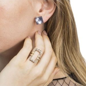 Alexis Bittar Elements Crystal Encrusted Link Ring